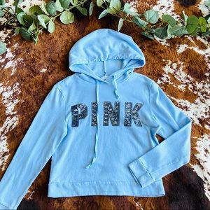 2/15 ✨PINK Blue Embroidered Hoodie/ Sweatshirt